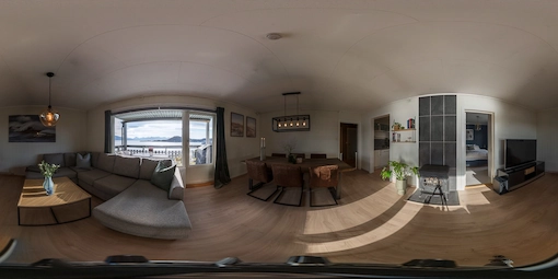 Raw bracketed real estate images before manual panorama stitching
