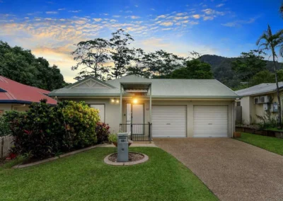 A residential property at sunset with professional twilight sky replacement to boost listing appeal.
